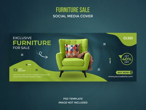 Furniture Social Media, Creative Facebook Cover, Facebook Post Design, Sale Template, Facebook Cover Design, Facebook Cover Template, Facebook Design, Facebook Banner, Fb Covers