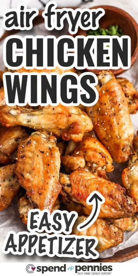 Split Chicken Wings Air Fryer, Whole Chicken Wings In Air Fryer, Wings Recipe Air Fryer, Airfryer Chicken Wings, Air Fried Chicken Wings Recipe, Chicken Wings In Air Fryer, Air Fried Chicken Wings, Crispy Air Fryer Chicken Wings, Healthy Proteins