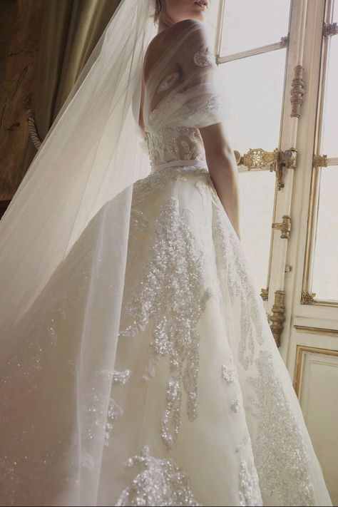 Elie Saab 2024 Bridal, Eli Saab Wedding Dresses, Elie Saab Bridal Zuhair Murad Wedding Dresses, Christian Siriano Wedding Dress, Wedding Dresses Elie Saab, Ellie Saab Wedding Dresses, Ellie Saab Wedding, Embroidered Ball Gown, Elie Saab Wedding Dress