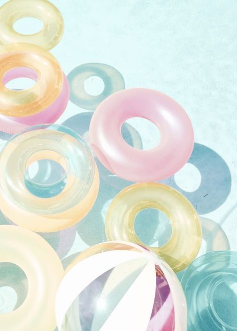 Pastel Photography, Pastel Beach, Summer Backgrounds, Pool Toys, Pastel Background, Summer Wallpaper, Pastel Wallpaper, Pretty Pastel, New Wall