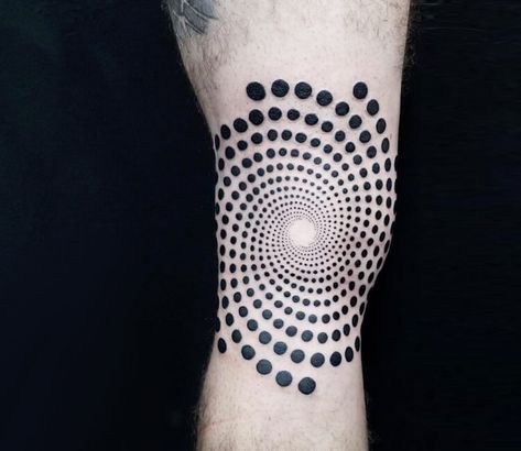 Geometric Spiral Tattoo, Novel Brainstorming, Knee Ditch Tattoo, Elbow Ditch Tattoo, Dots Tattoo, Mandala Wrist Tattoo, Middle Finger Tattoos, Black Line Tattoo, Spiral Tattoos