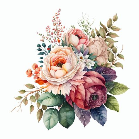 Free watercolor flowers