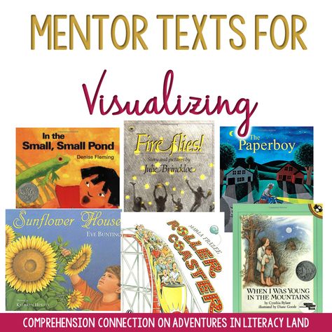 For some readers, visualizing seems to be done automatically. But for many, it's a challenge. This post includes tips, teaching ideas, and resources for helping kids visualize. FREEBIE INCLUDED. School Poems, 1st Grade Books, Kindergarten February, Mentor Sentences, Kid Books, Balanced Literacy, Reading Specialist, 3rd Grade Classroom, Read Alouds