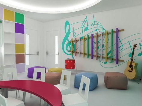 Music Room Kids Music Room, Music Room Design, Music Classroom Decor, Music Room Ideas, Music Bedroom, Classroom Interior, Home Music Rooms, Music Studio Room, Childrens Music