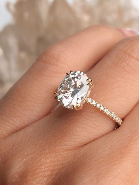 Oval Claw Prong Engagement Ring, Claw Prong Setting, Oval Ring Pave Band, Double Claw Prong Engagement Ring, Double Prong Engagement Ring, Claw Prong Engagement Ring, Prong Engagement Rings, Claw Prong, Pave Engagement Ring