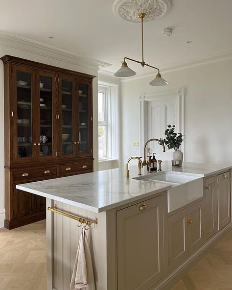 Some kitchen stills 📸 Our cabinetry is Farrow and Ball Roasted Macadamia and the dresser unit is a stained oak 😊 Dresser Unit, Window Furniture, Stained Oak, Farrow And Ball, Homewares Shop, West Midlands, Shelf Brackets, Door Window, British Indian Ocean Territory