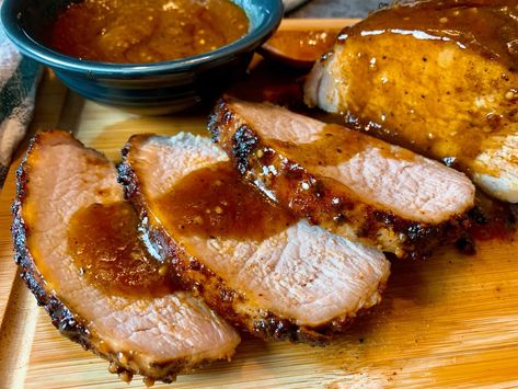 Pork Loin Sauce, Sauce For Pork Tenderloin, Grilled Pork Loin, Smoked Pork Chops, Pork Loin Roast Recipes, Pork Sauce, Pork Loin Recipes, Dipping Sauces Recipes, Pork Glaze