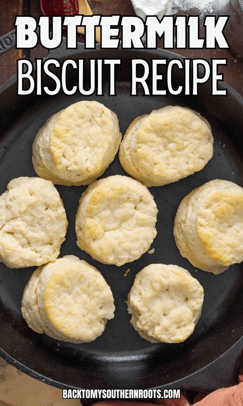 Easy Homemade Buttermilk Biscuits Easy Homemade Buttermilk Biscuits, Homemade Biscuits Easy No Buttermilk, Buttermilk Biscuits In Cast Iron Skillet, Home Made Buttermilk Biscuits, Homemade Biscuits Easy, Bread Inspiration, Easy Homemade Biscuits, Homemade Buttermilk Biscuits, Food Spread