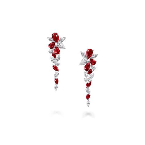 Graff Jewelry, Ruby And Diamond Earrings, Diamond Chandelier Earrings, Expensive Diamond, Tiaras Jewellery, Ruby Earrings Studs, Ring Square, Black Princess, High Jewellery