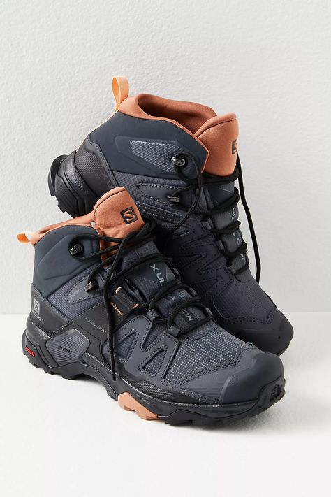 Salomon X Ultra 4 Mid Gore-Tex Boots | Free People Salomon X Ultra 4, Mountaineering Equipment, Gore Tex Boots, Platform Chelsea Boots, Free People Shoes, Ankle Support, Fall Shoes, Boot Shop, Outdoor Adventure