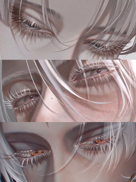 Webtoon References, Eyelashes Drawing, White Eyelashes, Long White Hair, Arte Grunge, Anime Eye Drawing, Digital Art Anime, Arte Fantasy, Dark Photography