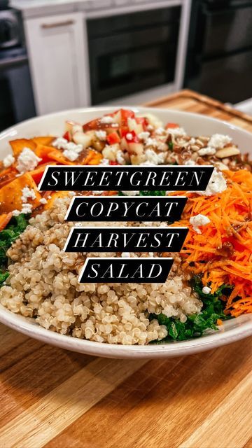 Sweetgreen Harvest Salad, Daily Harvest Copycat Recipes, Sweetgreen Salad Recipes, Yummy Fall Recipes, Daily Harvest, Harvest Salad, 2 Year Anniversary, Fall Recipe, Harvest Recipes