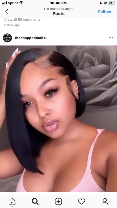 Closure Bobs For Black Women, Frontal Bob Wig Side Part Swoop, Bob Swoop Hairstyles For Black Women, Pronto Bob Quick Weave, Frontal Bobs For Black Women, Side Part Bobs For Black Women, Side Bob Hairstyles For Black Women, Quickweave Bob With Closure Side Part, Deep Side Part Quick Weave Bob