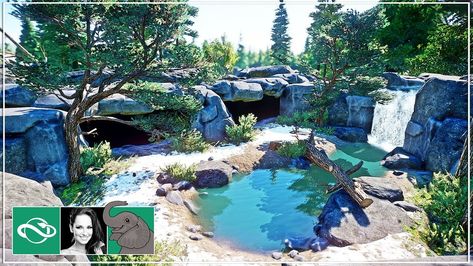 Arctic Plants, Fox Habitat, Waterfall Cave, Panda Habitat, Zoo Boo, Zoo Project, Zoo Architecture, Zoo Park, Conan Exiles