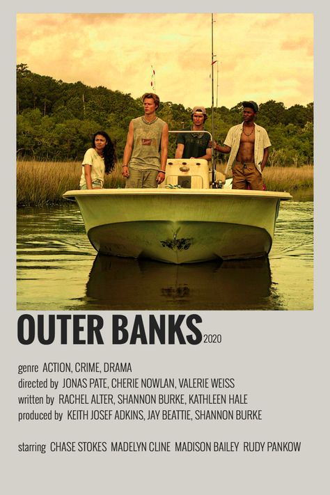 Outer Banks Poster #minimalistposter #aesthetic Other Banks, Indie Movie Posters, Film Polaroid, Film Netflix, Filmy Vintage, Iconic Movie Posters, Movie Card, Music Poster Ideas, Film Posters Minimalist