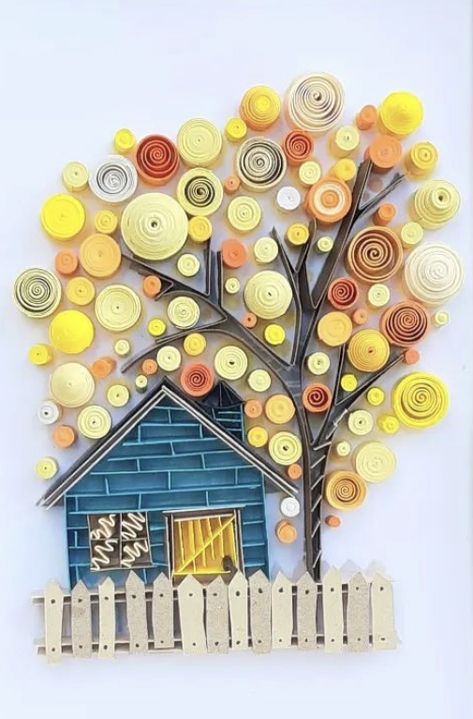 Quilling House, Quilling Trees, Diy Quilling Crafts, Paper Quilling Tutorial, Paper Quilling For Beginners, Paper Quilling Flowers, Paper Quilling Cards, Diy Crafts Love, Quilling Work