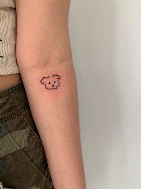 Pet tatto, dog tattoo, small tattoo, face dog tattoo, Simple Puppy Tattoo, Cute Dogs Tattoo, Tattoo For Dog Simple, Tiny Tattoo For Dog, Pet Nose Tattoo, Mini Poodle Tattoo, Dog Stuffed Animal Tattoo, Dog Toy Tattoo, Tiny Tattoos Men