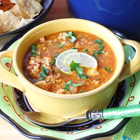 Salsa Soup with Chicken and Rice Leftover Spanish Rice, Pepperoni Soup, Bri Mckoy, Homemade Beignets, Salsa Soup, Green Chile Cornbread, Avocado Sour Cream, Soup With Chicken, Chicken Rice Soup