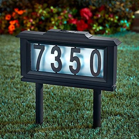 Solar House Numbers, Illuminated House Numbers, Best Solar Lights, Backyard Drainage, Front Yards Curb Appeal, Number Ideas, Outdoor Garden Planters, Sustainable Landscaping, Solar Power House