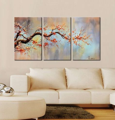 Flower Oil Painting, Grand Art Mural, 3 Piece Canvas Art, Painted Flower, Simple Acrylic Paintings, Oil Painting Flowers, Post Modern, Flower Oil, Room Paint