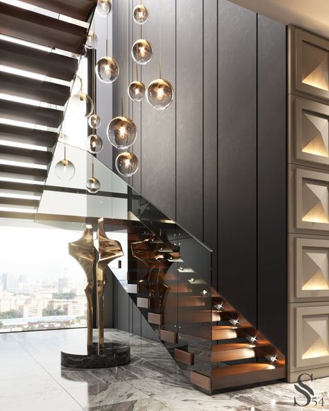 درج السلم, Staircase Interior Design, Staircase Design Modern, Stairs Design Interior, Stair Wall, Stairway Design, Stairs Design Modern, Home Stairs Design, Modern Stairs