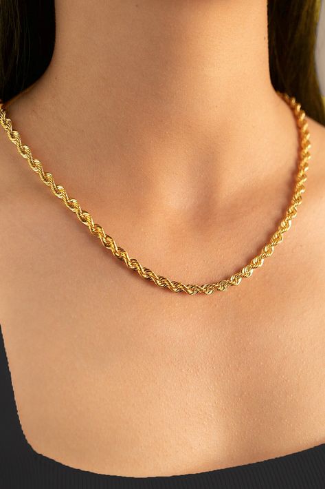 Chain Diamond, 14k Yellow Gold Necklace, Gold Rope Chains, Rope Chain Necklace, Jewelry Chain, Yellow Gold Necklace, Necklace Diamond, Rope Chain, Gold Gold