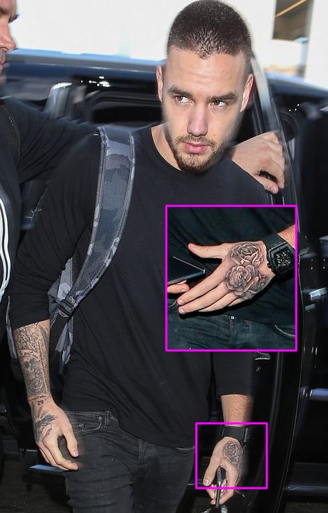 Check Out the New Roses Tattoo on Liam Payne’s Hand! Arm Tattoos With Meaning, Left Hand Tattoo, Louis Tomlinson Tattoos, Chevron Tattoo, Hand Tattoo Images, Tattoo 2015, Tattoo 2017, Left Arm Tattoos, 13 Tattoo