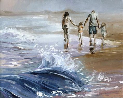 Victor Bauer Gallery of Original Fine Art Gallery Website, Painting People, Figurative Artists, Expressive Art, Family Art, Ocean Painting, Daily Paintworks, Art Website, Happy Family