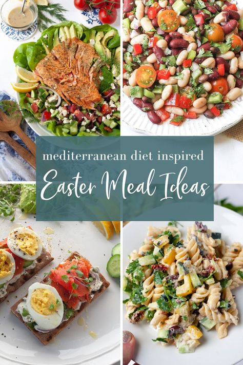 Easter Meal Ideas, Easter Menu Ideas, Holiday Recipes Healthy, Spring Vegetables Recipes, Easter Meal, Recipes Easter, Spring Recipe, Easy Mediterranean Diet Recipes, Easter Menu