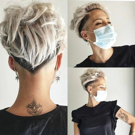 Better Self, Feminine Pixie, Edgy Pixie Haircuts, Pixie Haircut For Thick Hair, Short Hair Undercut, Edgy Short Hair, Undercut Pixie Haircut, Undercut Pixie, Curly Hair Women