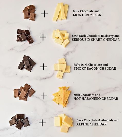 Cheddar Cheese Pairings, Cheese Meat And Fruit Pairings, Meat And Cheese Combinations, Chocolate And Cheese Charcuterie Board, Chocolate Cheese Board, Cheese Tasting Display, Coffee And Cheese, Cheese And Chocolate Board, Chocolate And Cheese Pairing