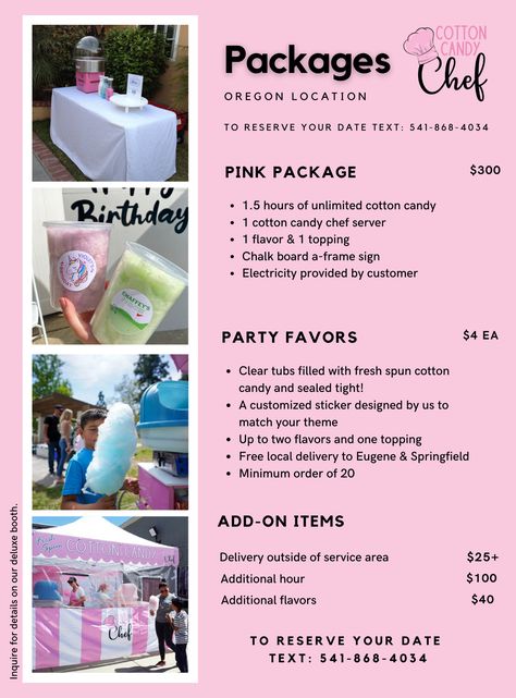 Cotton Candy Display Stand, Cotton Candy Business Names, Cotton Candy Business, Party Rental Business Ideas, Cotton Candy Bar, Cotton Candy Cart, Cotton Candy Favors, Party Rental Ideas, Backdrop Rental