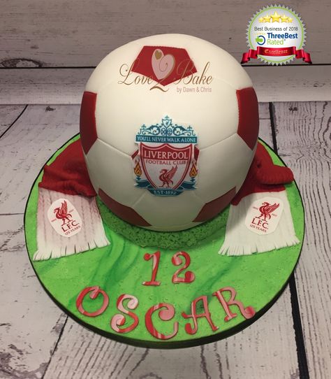 Lfc Cake, Liverpool Fc Cake, Football Field Cake, Football Cake Design, Liverpool Cake, Soccer Birthday Cakes, Football Birthday Cake, Soccer Cake, Sport Cakes