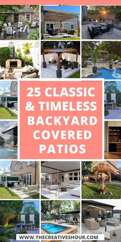 Elevate your backyard with covered patio designs featuring outdoor kitchens and fire pits. Explore ideas for creating the ultimate outdoor living space, perfect for entertaining or relaxing. Get inspired by layouts that offer both privacy and comfort under a stylish covered patio. Back Patio Entertainment Area, Backyard Patio Designs With Pool Outdoor Kitchens, Backyard Covered Patio Designs, Covered Patio With Outdoor Kitchen And Pool, Outdoor Bar Under Covered Patio, Patio Designs And Ideas Layout, Backyard Living Spaces, Patio Layout Ideas, Covered Outdoor Patio Ideas