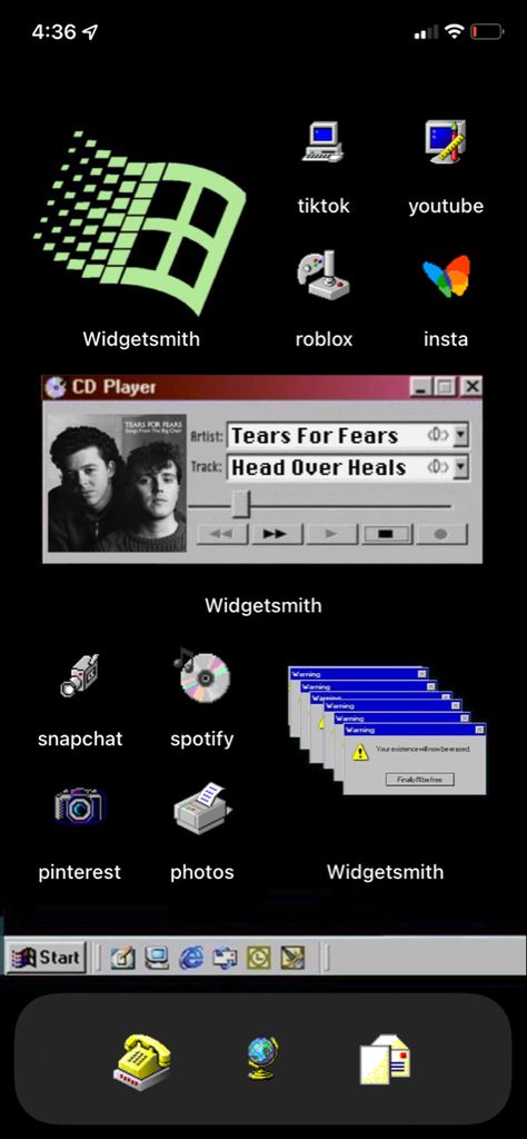 Widgets are from picsart look up “windows 95 icons” in stickers. Windows Widgets Aesthetic, Windows Phone Theme, Windows 95 Wallpaper Iphone, Windows 98 Widgets, Old Windows Wallpaper Iphone, Windows 95 Wallpaper, Windows Widget, Old Windows Wallpaper, Windows 95 Widgets