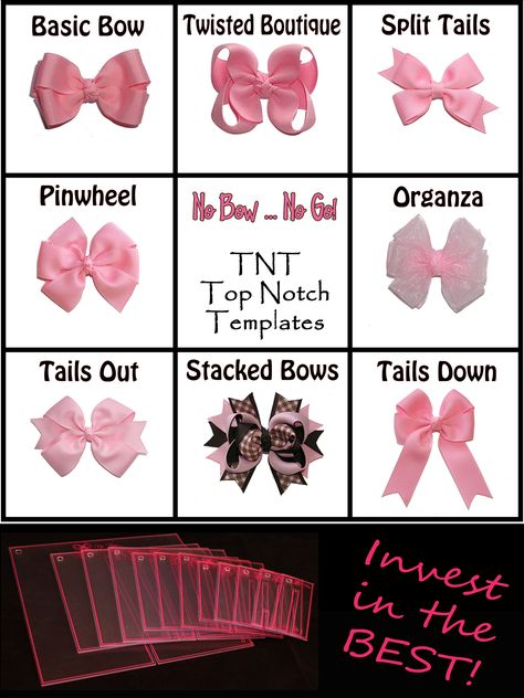 Different Types Of Bows, Hair Bow Instructions, Types Of Bows, Hair Bow Tutorial, Bow Template, Diy Bows, Diy Bricolage, Making Hair, Bow Tutorial