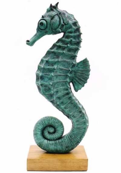 Seahorse Sculpture, Artist Sculpture, Seahorse Art, Outdoor Artwork, Yard Sculptures, Statue Art, Ceramic Fish, Sea Horse, Sea Theme