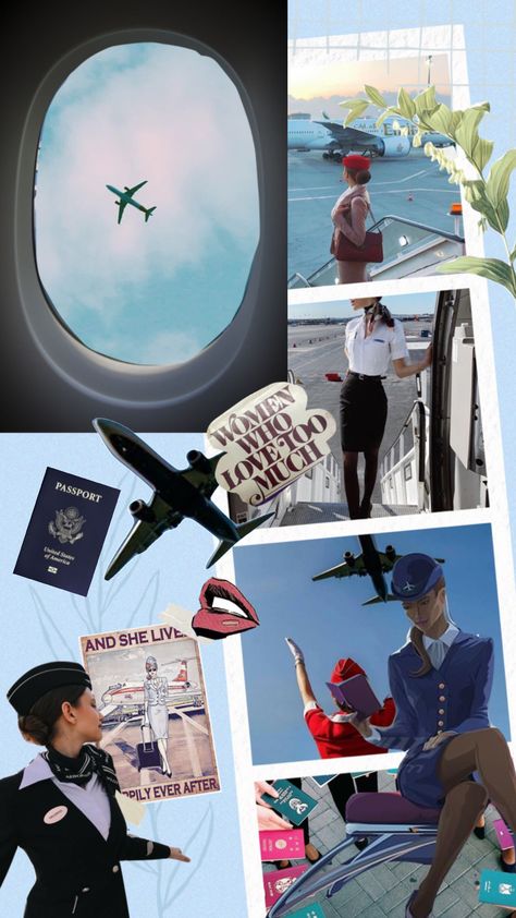 Flight Attendant Collage, Flight Attendant Life Pictures, Flight Attendant Quotes, Airplane Hacks, Plane Hacks, Airport Hacks, Become A Flight Attendant, Emirates Cabin Crew, Airline Cabin Crew