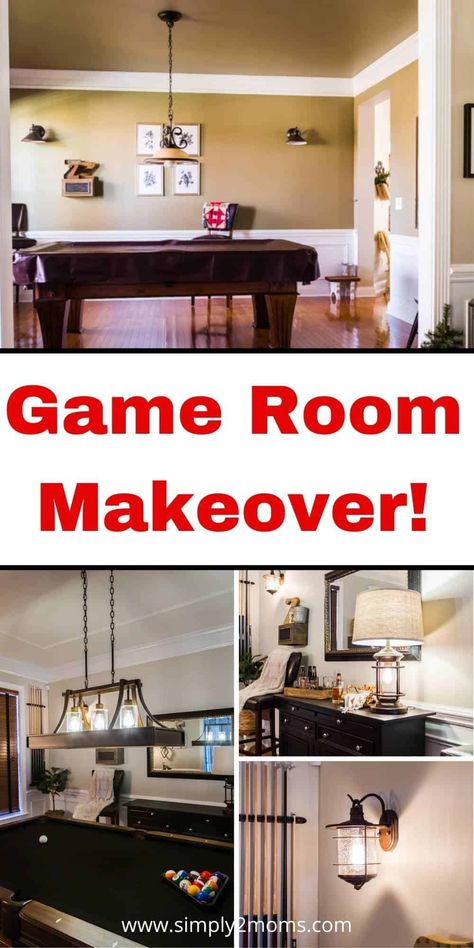 Game Room Pool Table Ideas, Game Room With Pool Table Ideas, Pool Table Room Wall Decor Ideas, Dining Room Turned Game Room, Formal Game Room, Dining Room Into Game Room, Pool Table Room Ideas Decor, Home Pool Table Room Ideas, Dining Room To Game Room