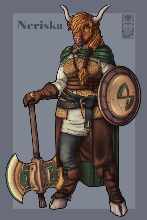 Minotaur Paladin, Minotaur Character Art, Female Minotaur, Unearthed Arcana, Dnd Cleric, Mythical Creatures Fantasy, Dnd Races, The Minotaur, Dnd Ideas