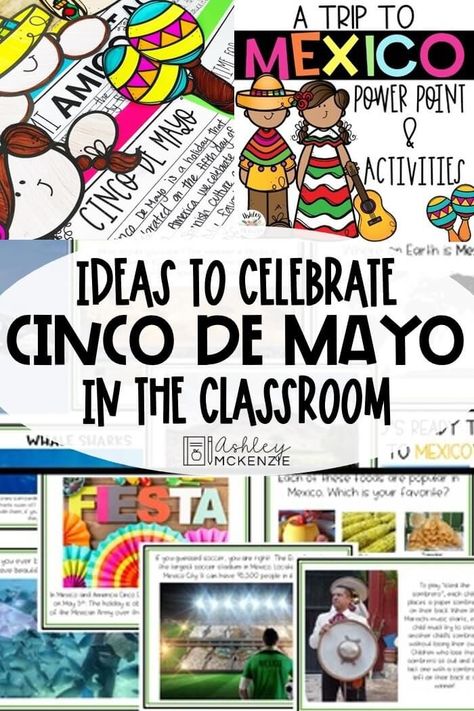 Celebrate Cinco de Mayo in the classroom with these fun ideas for sharing the true history of the holiday and celebrating Mexican culture! Spring Writing Activity, Ashley Mckenzie, Kids Classroom Decor, Writing Craftivity, Vip Kid, Spring Classroom, Spanish Club, Elementary Classroom Decor, Elementary Writing