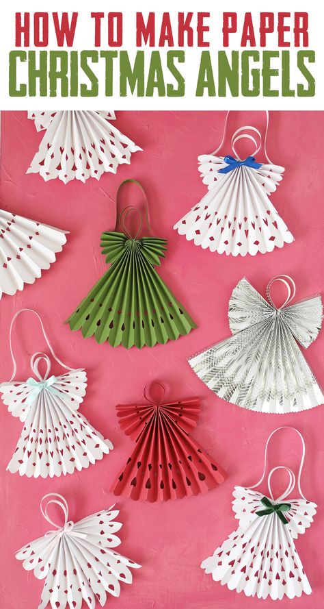 Christmas Table Decor Ideas Diy Crafts, Xmas Angels Crafts, Simple Christmas Paper Crafts, Paper Folding Christmas Decorations, Paper Christmas Angels To Make, Advent Festival Crafts, Paper Cross Crafts, Folded Paper Trees, Super Easy Christmas Crafts For Kids