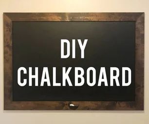 DIY Framed Chalkboard Diy Chalkboard Frame, Large Framed Chalkboard, Chalkboard Diy, Chalkboard Frame, Make A Chalkboard, Minwax Dark Walnut, Plastic Scraper, Chalk Holder, Trim Router