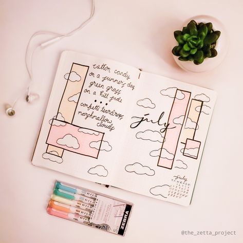 Cloud Bujo, Journal Cover Page, Bullet Journal Headers, Best Guacamole, Cloud Theme, Bullet Journal Cover, Best Guacamole Recipe, Bullet Journal Cover Page, Pastel Clouds