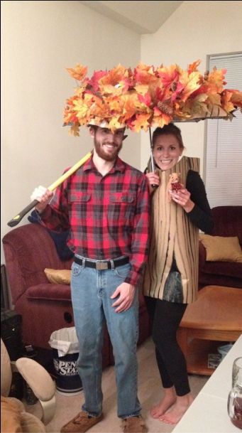 Couple costume- lumberjack and tree Couples Costume 2022, Sully And Boo Costume, Coolest Halloween Costumes, Fairly Odd Parents Costume, Wanda Costume, Tree Halloween Costume, Cosmo Und Wanda, Lumberjack Costume, Stitch Halloween Costume