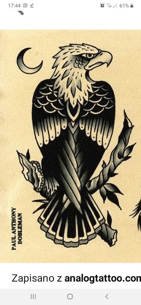 Sailor Jerry Eagle Tattoo, Sailor Jerry Eagle, Tattoo Sailor, Traditional Eagle Tattoo, Desenhos Old School, Traditional Tattoo Drawings, Tato Tradisional, Traditional Black Tattoo, Traditional Tattoo Old School