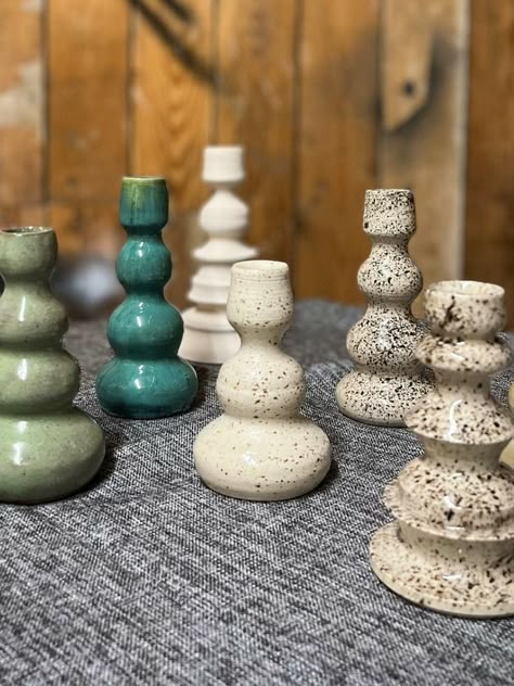 Pottery Candlesticks Handmade, Wheel Thrown Candle Sticks, Ceramic Candlesticks Handmade, Wheel Thrown Candle Holder, Ceramic Candle Sticks, Pottery Candle Holders Ideas, Ceramic Candlestick Holders, Ceramic Candle Stick Holders, Ceramic Candle Holders Pottery