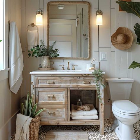 11+ Coastal Small Bathroom Renovation Ideas for a Breezy Vibe • 333+ Art Images Coastal Vintage Bathroom, Subtle Beach Theme Bathroom, Coastal Small Bathroom Ideas, Small Cottage Bathroom Ideas, Coastal Small Bathroom, Small Beach Bathroom Ideas, Small Coastal Bathroom Ideas, Minimalist Cottage Decor, Small Bathroom Renovation Ideas