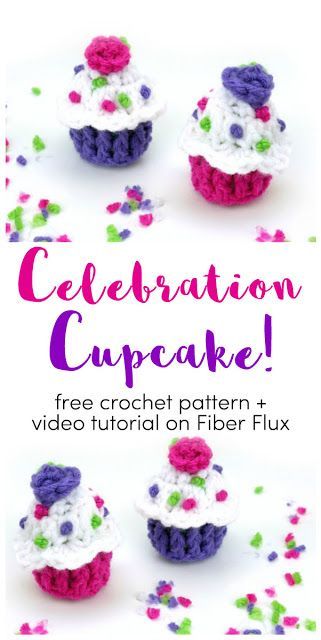 Crochet Desserts, Crochet Sweets, Crochet Cakes, Crochet Cookies, Crochet Cupcakes, Food Amigurumi, Amigurumi Food, Crochet Cake, Crochet Cupcake