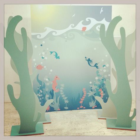 Mermaid Theme Photo Booth, Mermaid Photobooth, Ocean Photo Booth, Mermaid Photo Booth, Underwater Mermaid, Underwater Party, Ideas For Baby Shower, Ariel Party, Mermaid Photos